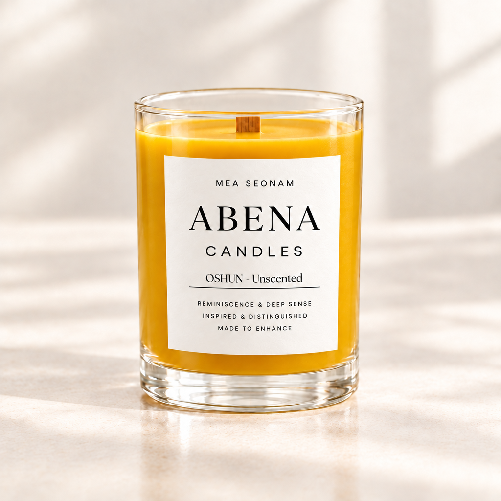 ABENA OSHUN geurloze kaars – Geel