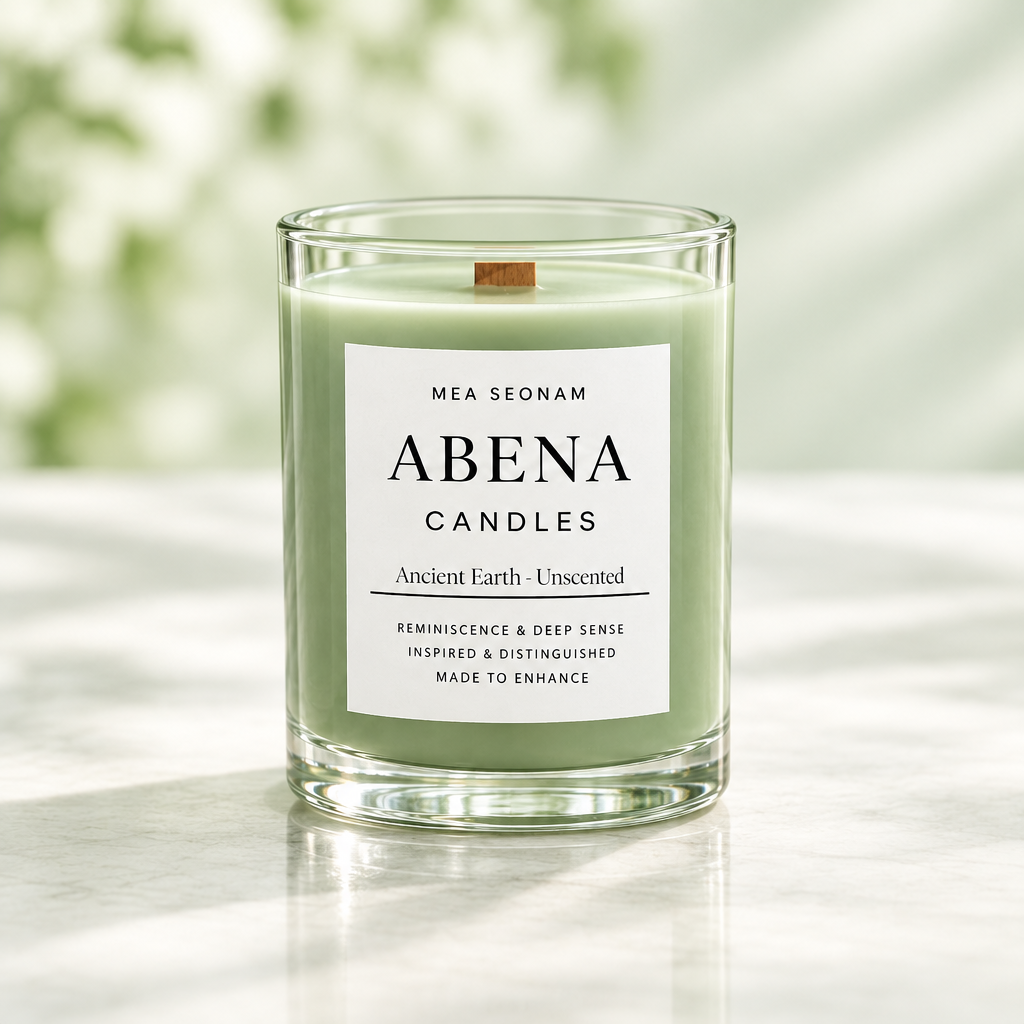 Green unscented candle