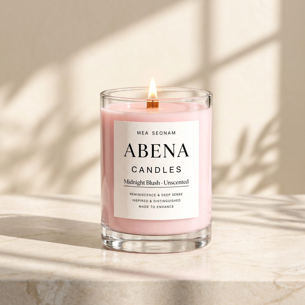 ABENA Midnight Blush geurloze kaars – Roze
