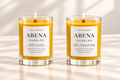 OSHUN yellow scented and unscented candle duo