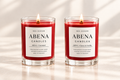 ABENA red scented and unscented candle duo
