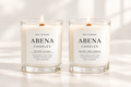 Pure Wish white scented and unscented candle duo